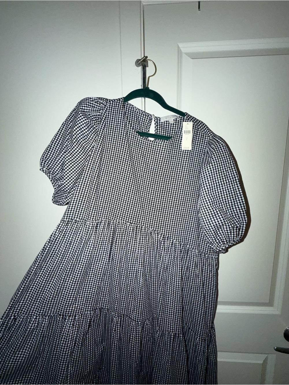 Anthropologie Eri + Ali Evaline Gingham Puff Sleeve Maxi Dress large NWT Boho - Picture 3 of 6